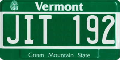 VT license plate JIT192