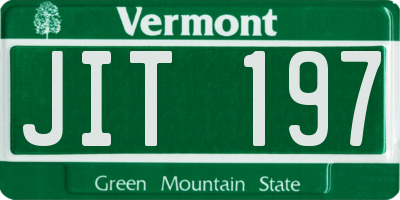 VT license plate JIT197