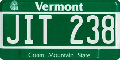 VT license plate JIT238