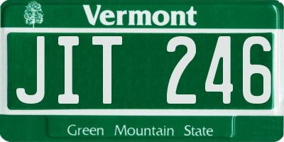 VT license plate JIT246