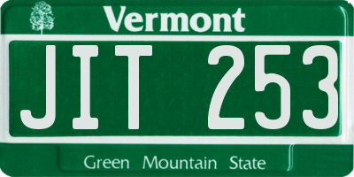 VT license plate JIT253