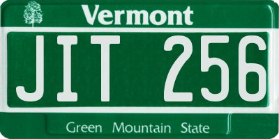 VT license plate JIT256