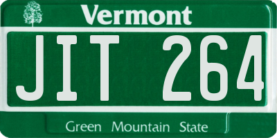 VT license plate JIT264