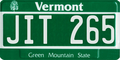 VT license plate JIT265