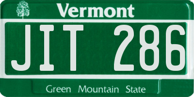 VT license plate JIT286