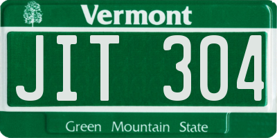 VT license plate JIT304