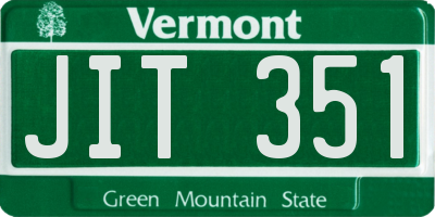 VT license plate JIT351