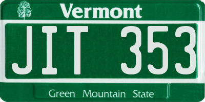 VT license plate JIT353