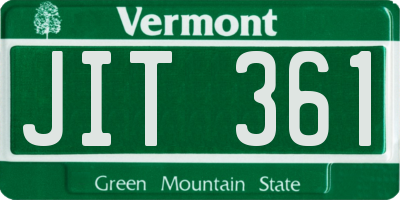 VT license plate JIT361