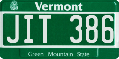 VT license plate JIT386