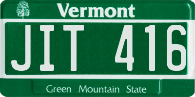 VT license plate JIT416
