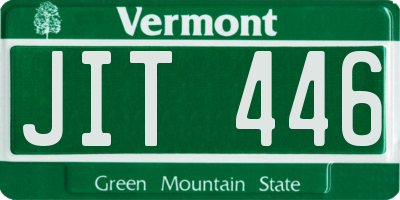 VT license plate JIT446