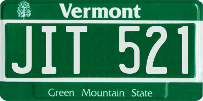 VT license plate JIT521