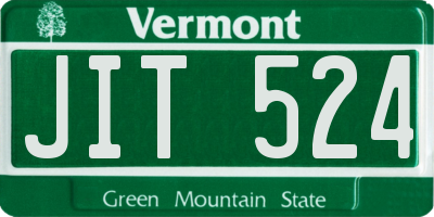 VT license plate JIT524