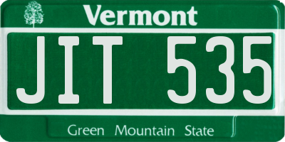 VT license plate JIT535