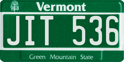 VT license plate JIT536