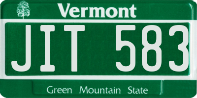 VT license plate JIT583
