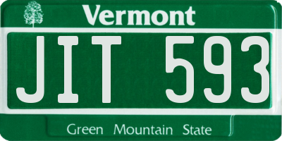 VT license plate JIT593