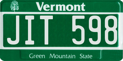 VT license plate JIT598