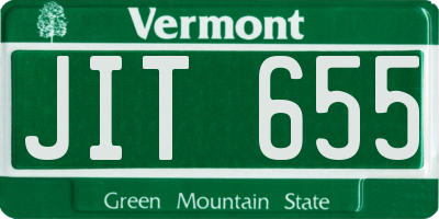 VT license plate JIT655