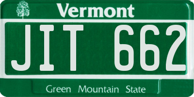 VT license plate JIT662