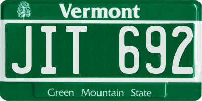 VT license plate JIT692