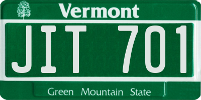 VT license plate JIT701