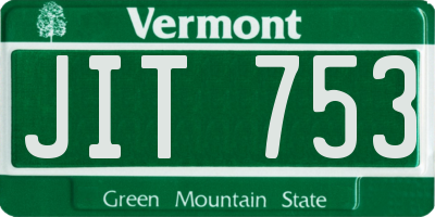 VT license plate JIT753
