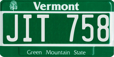 VT license plate JIT758