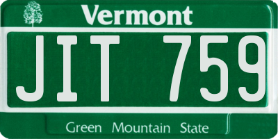 VT license plate JIT759