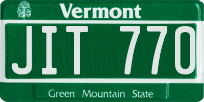 VT license plate JIT770