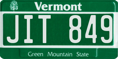 VT license plate JIT849