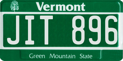 VT license plate JIT896
