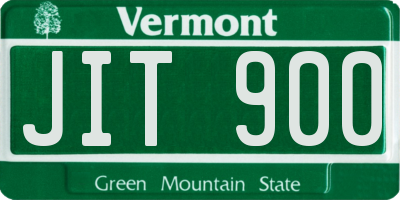 VT license plate JIT900