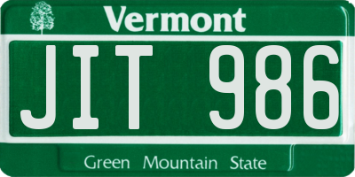VT license plate JIT986
