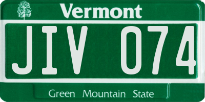 VT license plate JIV074
