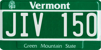 VT license plate JIV150