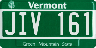 VT license plate JIV161