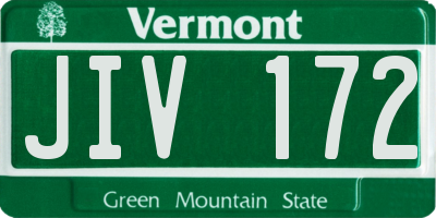 VT license plate JIV172