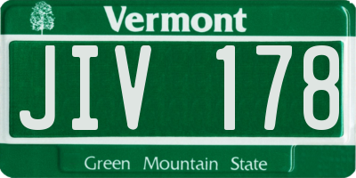 VT license plate JIV178