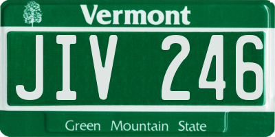 VT license plate JIV246