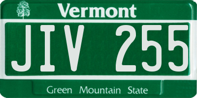 VT license plate JIV255
