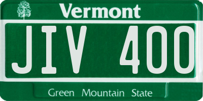 VT license plate JIV400