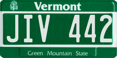 VT license plate JIV442