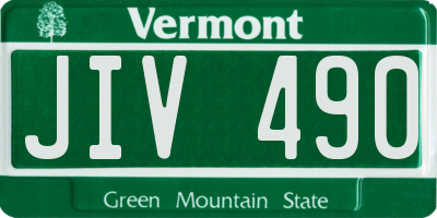 VT license plate JIV490