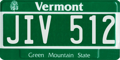 VT license plate JIV512