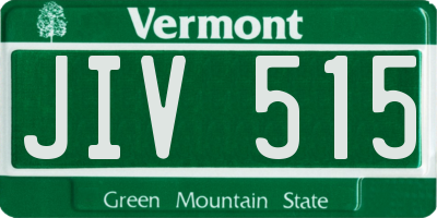 VT license plate JIV515
