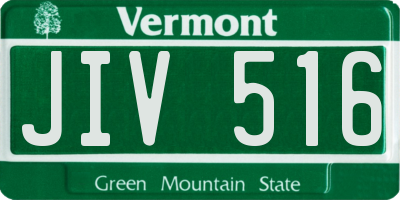 VT license plate JIV516