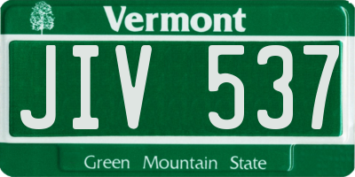 VT license plate JIV537