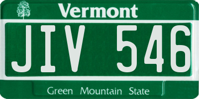 VT license plate JIV546